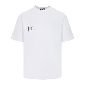 Thug Club Minimalist White T Shirt With Subtle Graphics